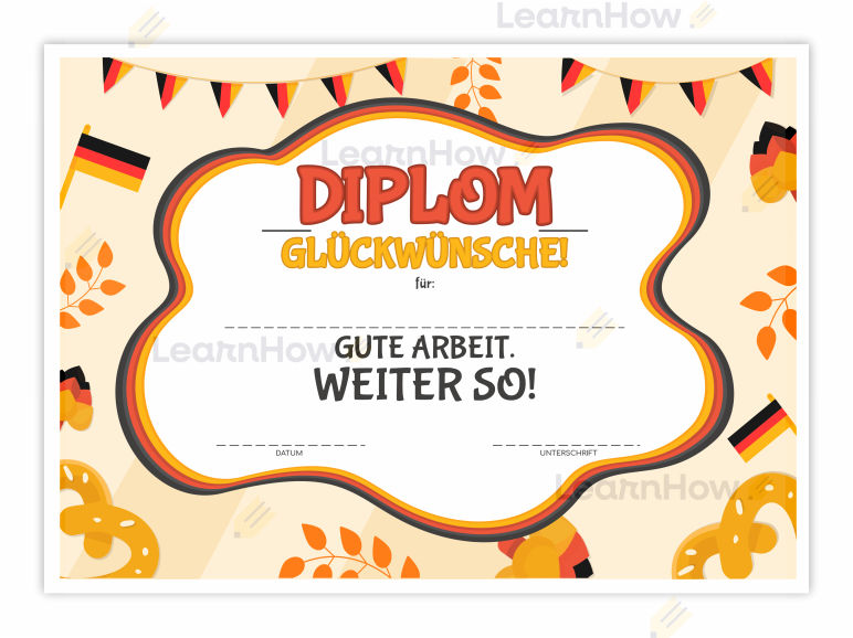 Dyplom diplom język niemiecki  Glückwünsch - dyplomy językowe.png