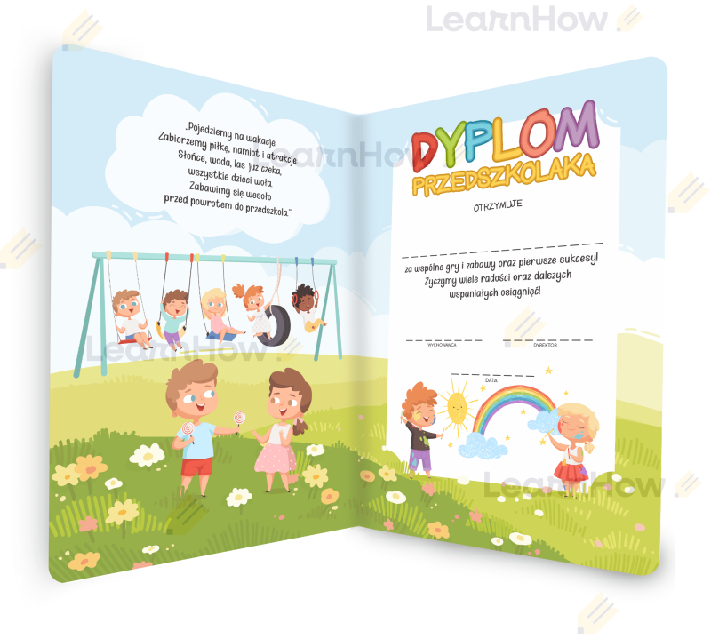 Dyplom dla dzieci, dyplomy szkolne składane.png