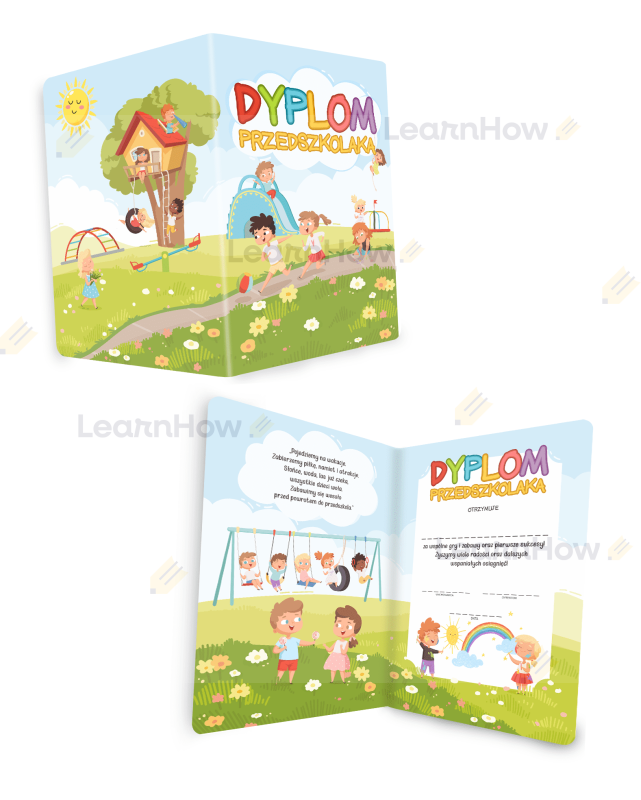Dyplomy przedszkolne, przedszkolaka dzieci.png