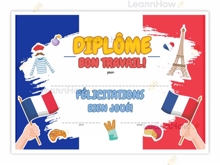 Dyplom Francuski - dyplomy okazjonalne, język francuski dyplom językowy.png