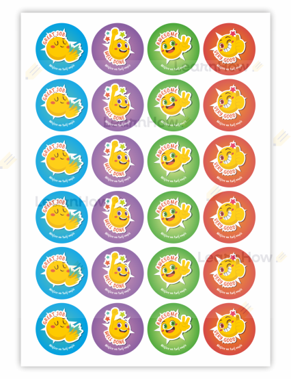 Naklejki motywacyjne dla dzieci po angielsku, nauka angielskiego, miejsce na własny napis.png