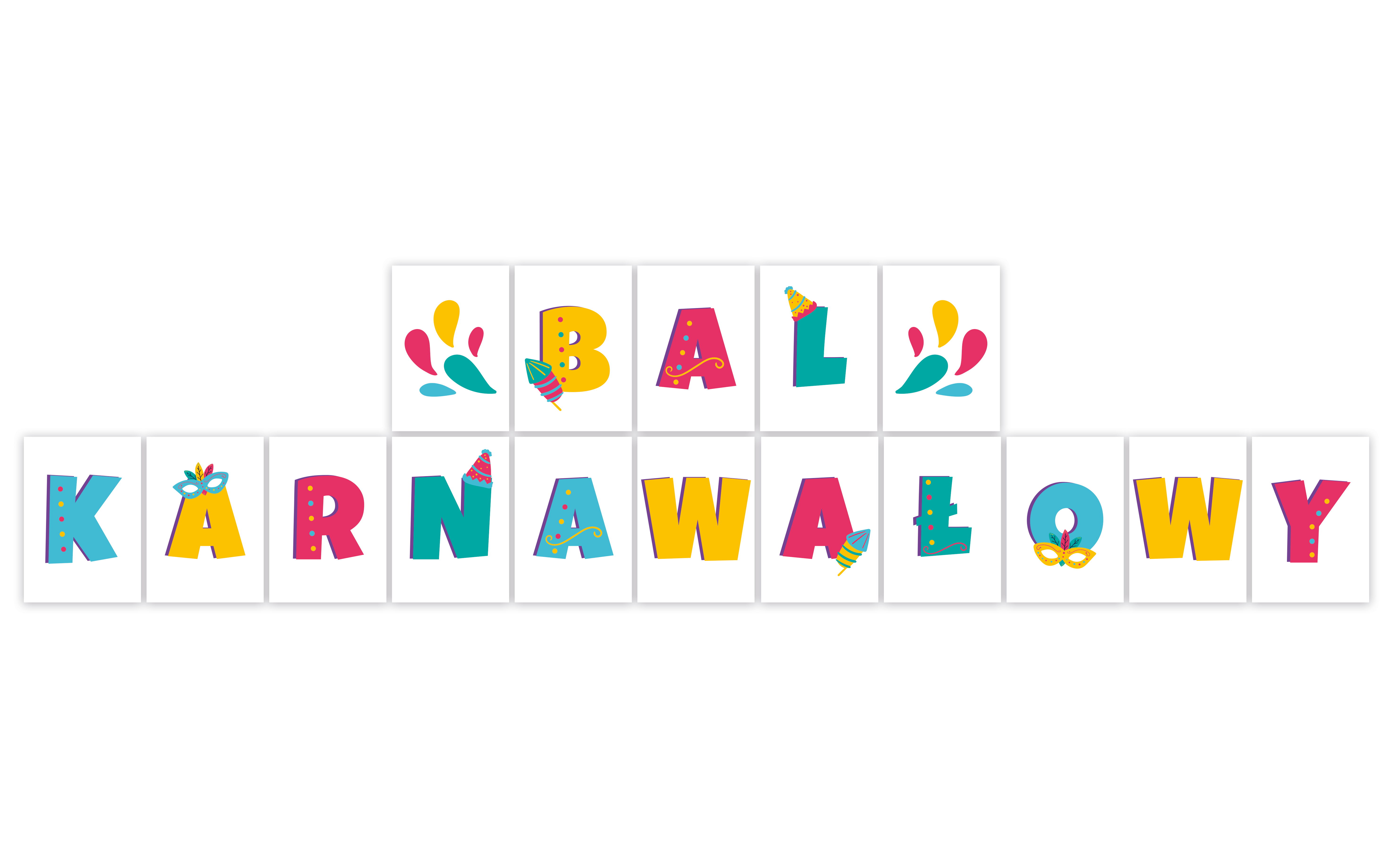 KARNAWAŁ - bal karnawałowy w szkole przedszkolu, dekoracje dla dzieci