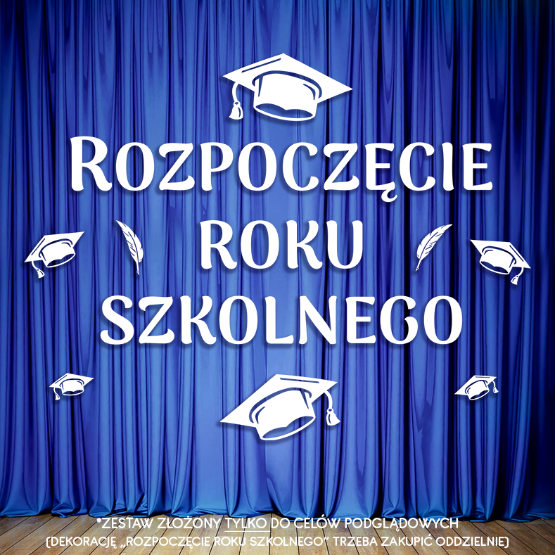 witajcie w przedszkolu, rozpoczęcie roku szkolnego, przedszkole, 2023/2024, scenografia do przedstawienia, rozpoczęcie roku w przedszkolu dekoracja xxl duże birety dekoracyjne