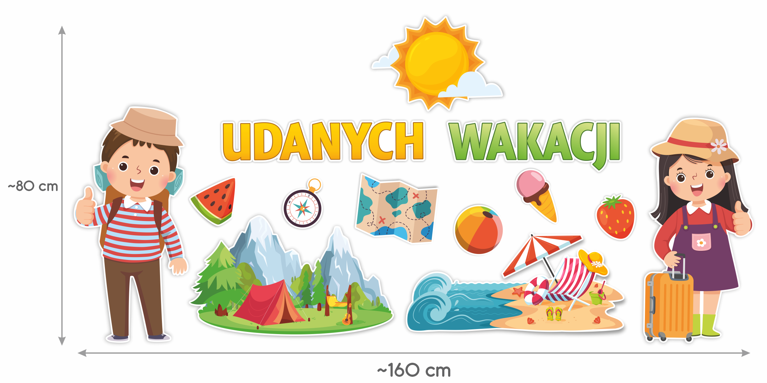 udanych wakacji, witajcie wakacje, scenografia do przedstawienia, koniec roku w przedszkolu