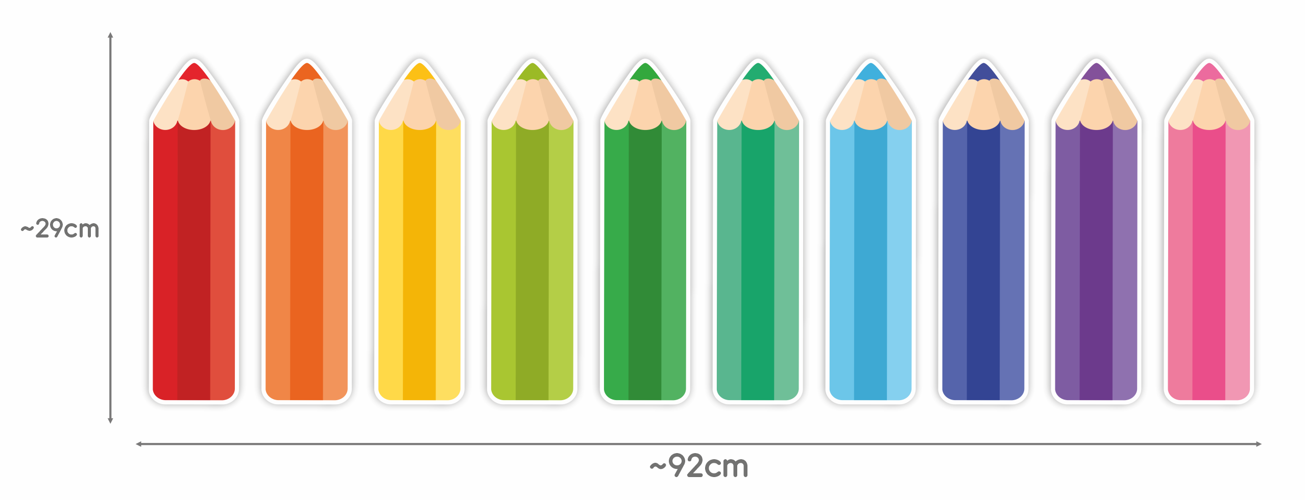DEKORACJA KREDKI, dekoracje przedszkolne, kredki, dzień kredki, wesołe kredki, kolorowe kredki