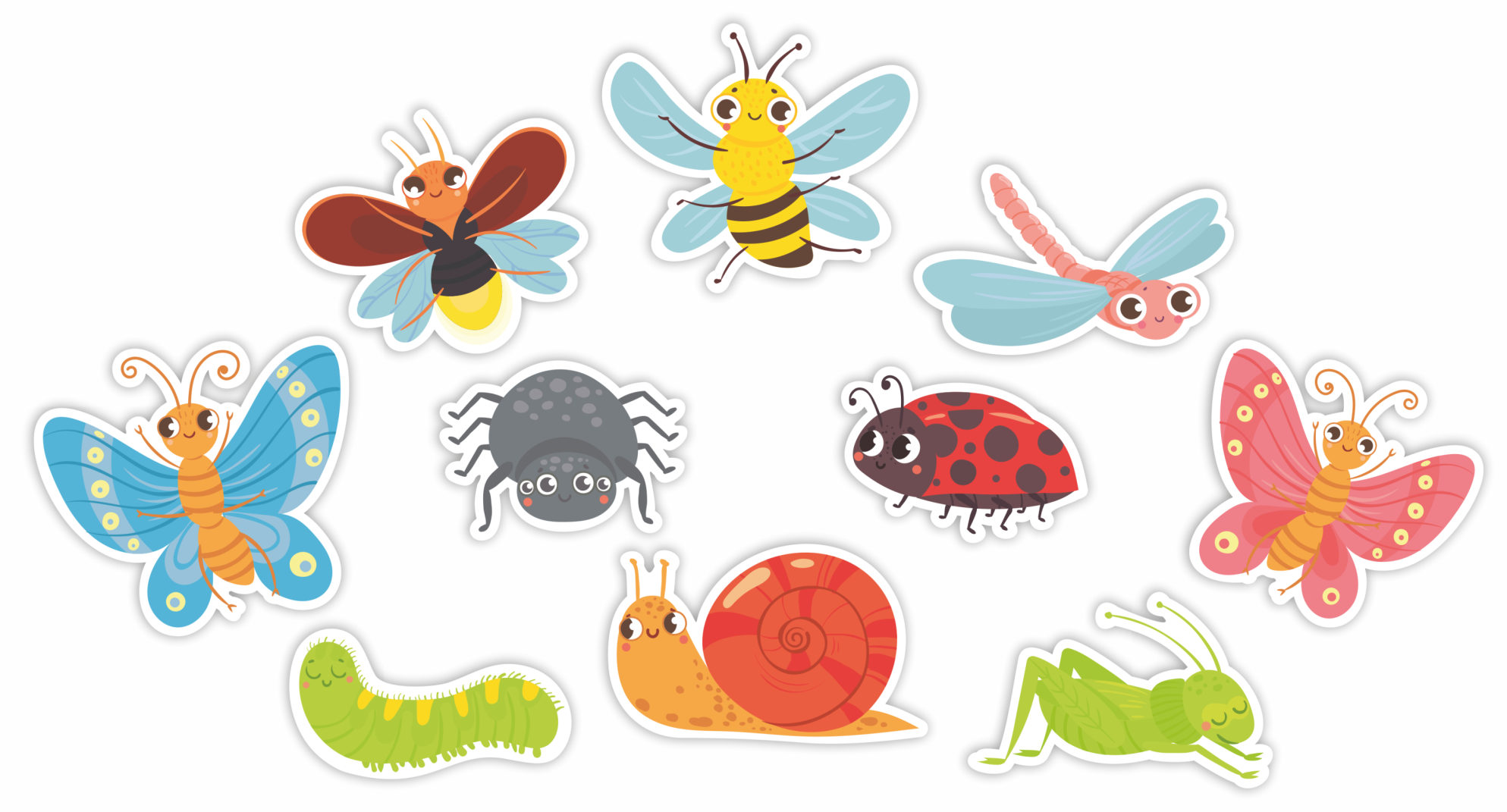 Dekoracja owadki, dekoracje do żłobka, dekoracje do przedszkola, do szkoły, małe wiosenne zwierzątka