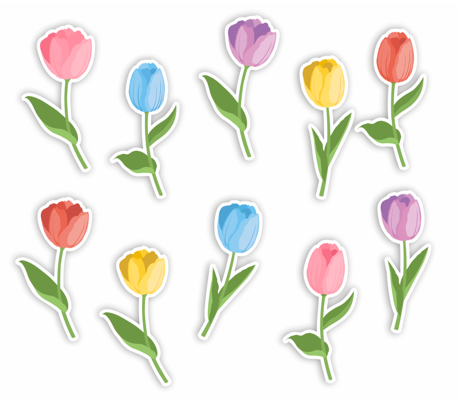 Dekoracja kwiatki, dekoracje do żłobka, dekoracje do przedszkola, do szkoły, kwiatki w doniczce, kwiatki doniczkowe, ozdoba kwiatki