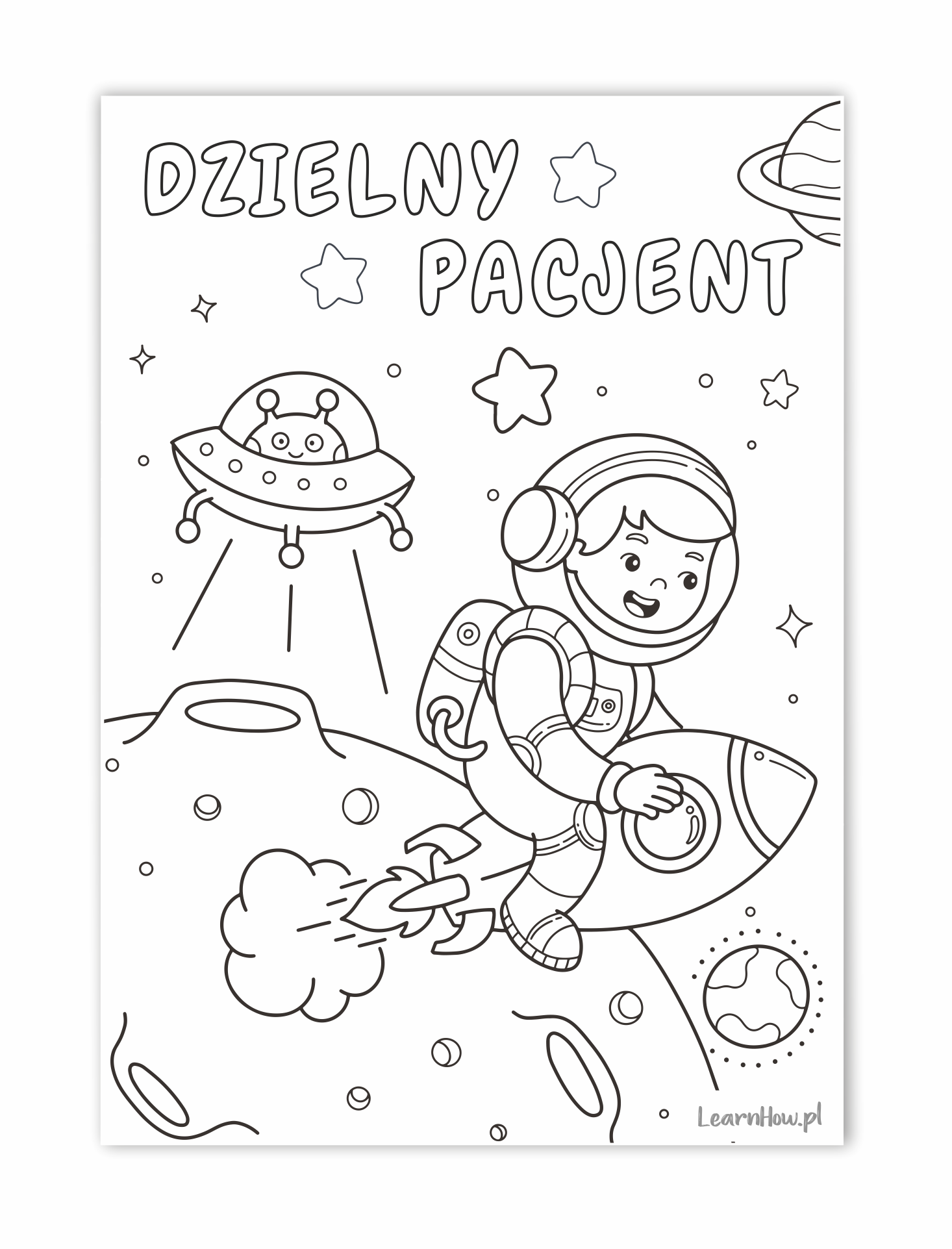 Kolorowanka dzielny pacjent, zestaw kolorowanek dla pacjenta, zestaw kolorowanek do lekarza, kolorowanki do lekarza