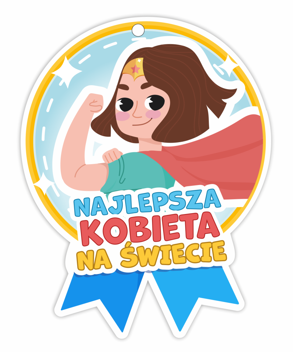 Dzień Kobiet, medale papierowe z okazji dnia Kobiet, najlepszej Kobiety na świecie