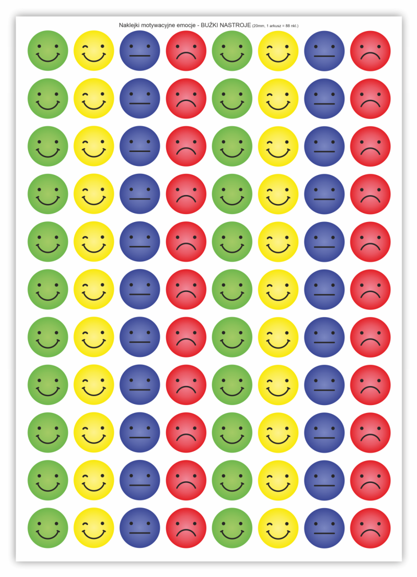 Naklejki motywacyjne, emocji, naklejki szkolne przedszkolne, wczesnoszkolne ocenianie, naklejki oceny, naklejki nastroje, emocje