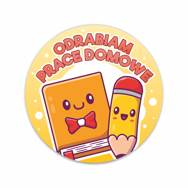 odrabiam prace domowe, Naklejki motywacyjne, naklejki pochwały, naklejki nagrody, naklejki zachęcające, naklejki dla dzieci