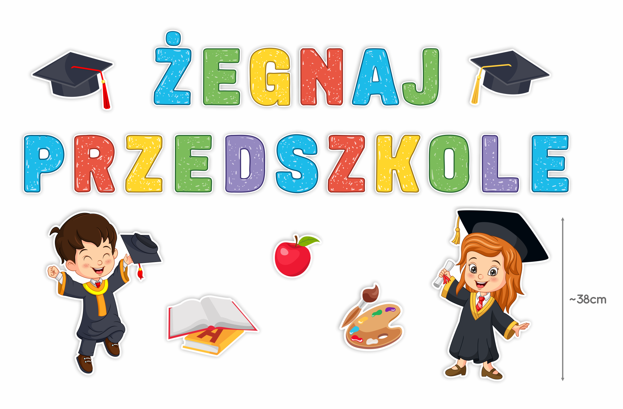 Duże Ozdoby Szkolne - ŻEGNAJ PRZEDSZKOLE | Learnhow.pl